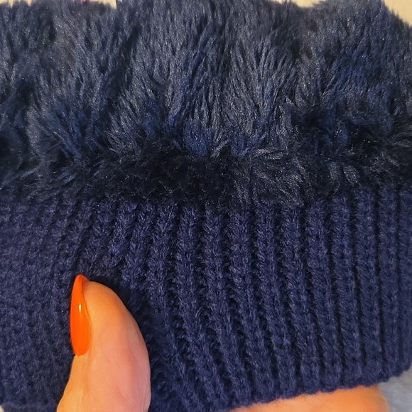 Midnight Blue Cable Knit Beanie - Picture 2 of 4